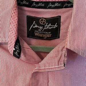 Vintage Wrangler George Strait Red Striped Shirt